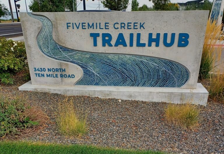 Fivemile Creek Trailhub Sign 768x529
