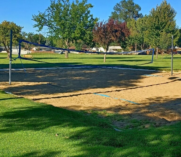 Shaded picnic tables and lawn at Richard Aguirre Park Shaded picnic tables and lawn at Richard Aguirre Park