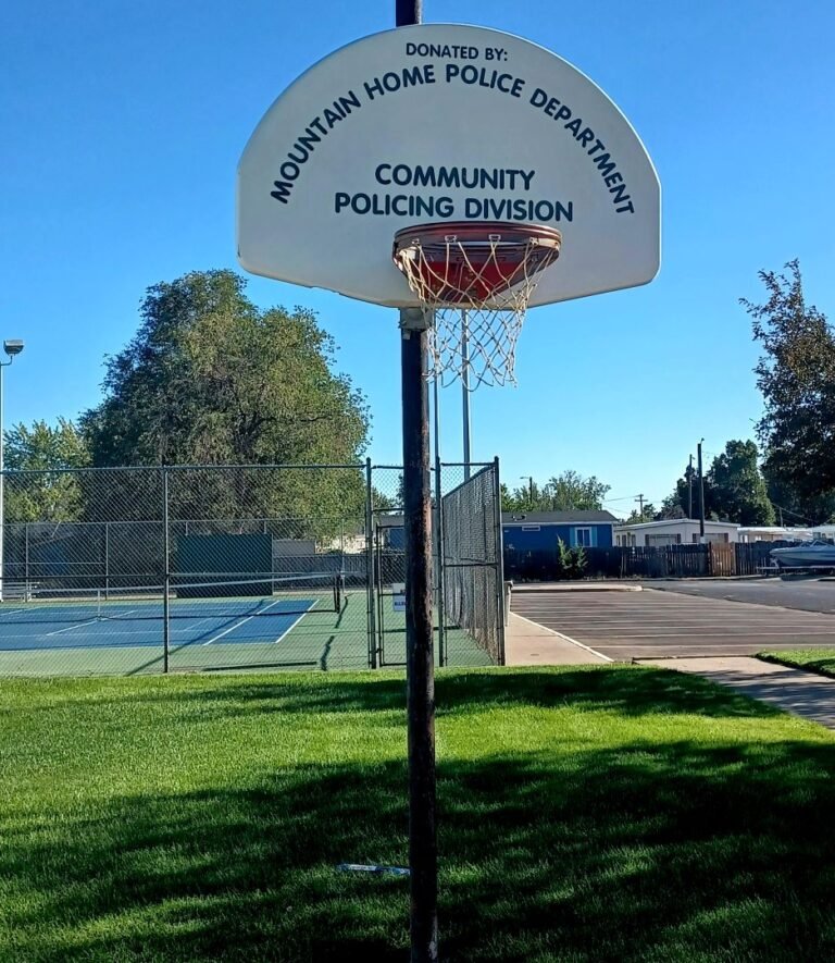 Basketball hoop at Richard Aguirre Park Basketball hoop at Richard Aguirre Park