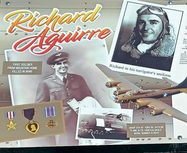 Richard Aguirre Park commemorative sign in Mountain Home Richard Aguirre Park commemorative sign in Mountain Home